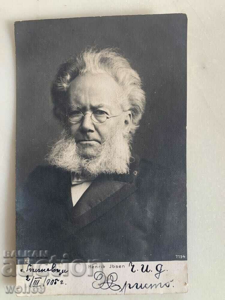 Old postcard - Henrik Ibsen