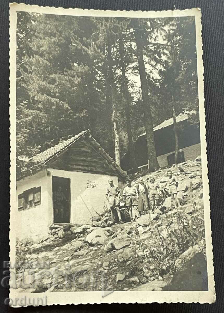 4506 Kingdom of Bulgaria tourists in front of Hut Eva 1930s