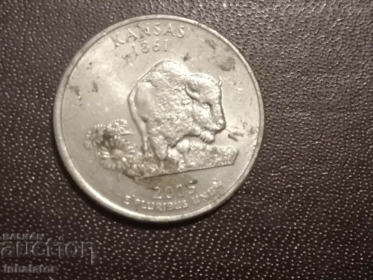 2005 R 25 cents Kansas