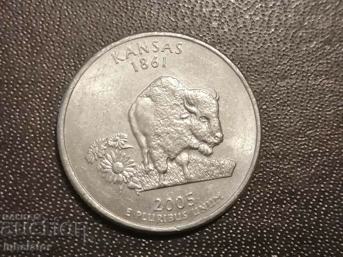 2005 R 25 cents Kansas