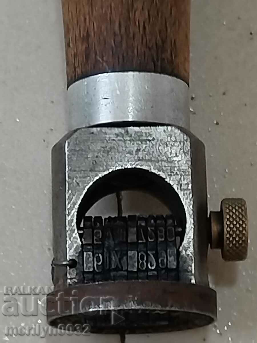 Old stamp with rotating numbers - 6 Old stamp with rotating numbers - 6