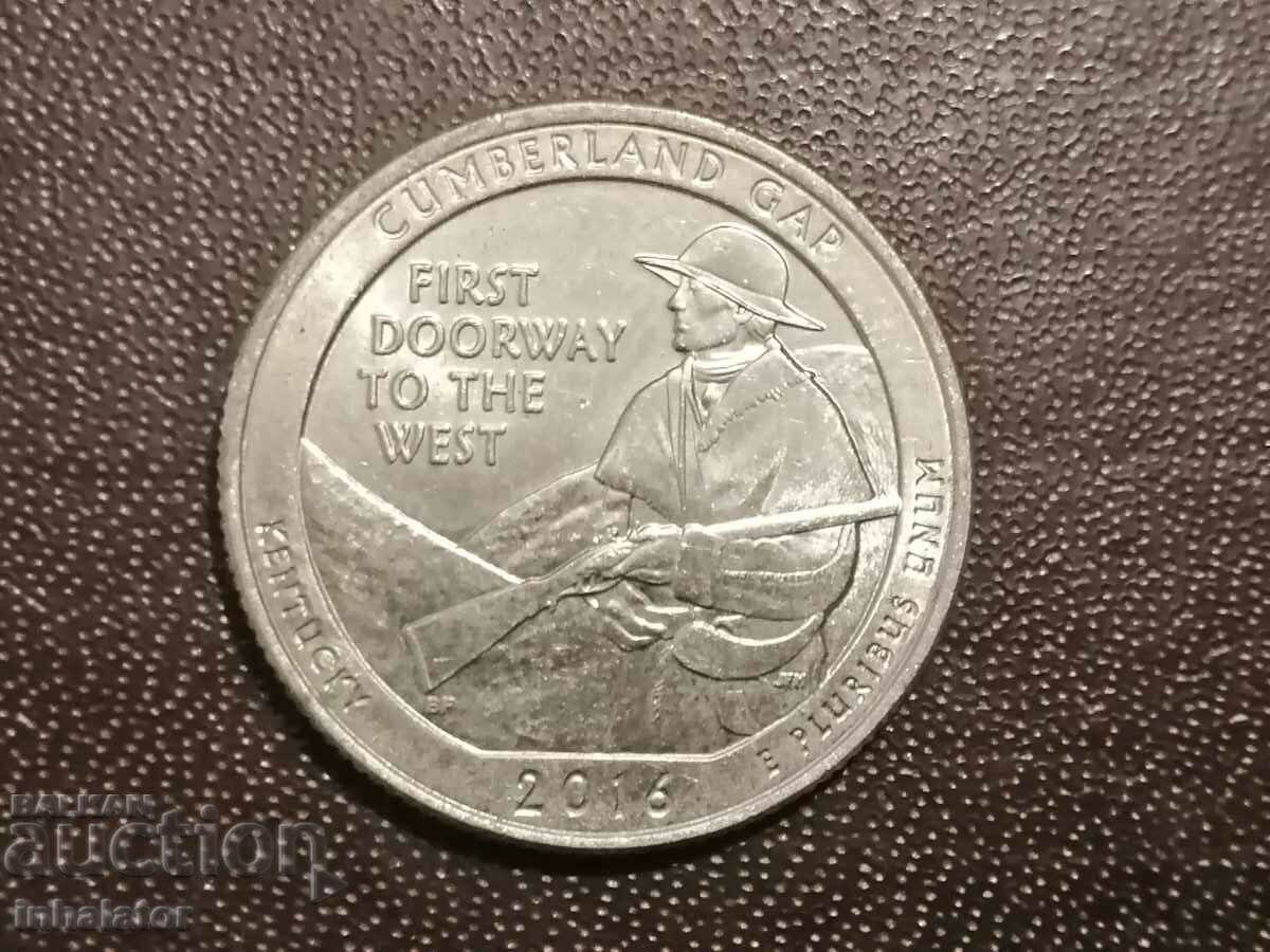 2016 D 25 Cent Kentucky