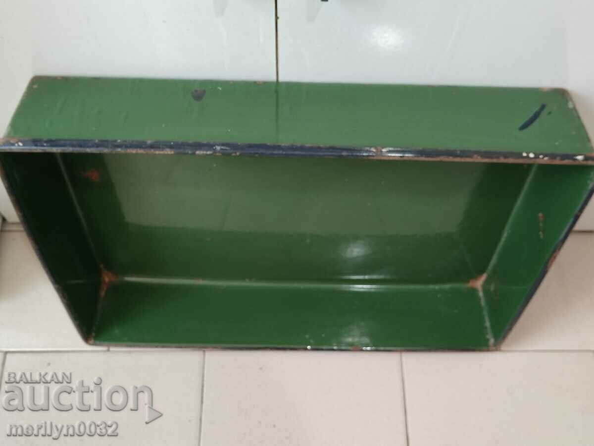 Old enamel pan 62/42 cm dish with enamel pan tray - 6 Old enamel pan 62/42 cm dish with enamel pan tray - 6