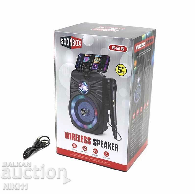 Portable karaoke speaker wireless bluetooth speaker with price 40.00 BGN | € 20.45