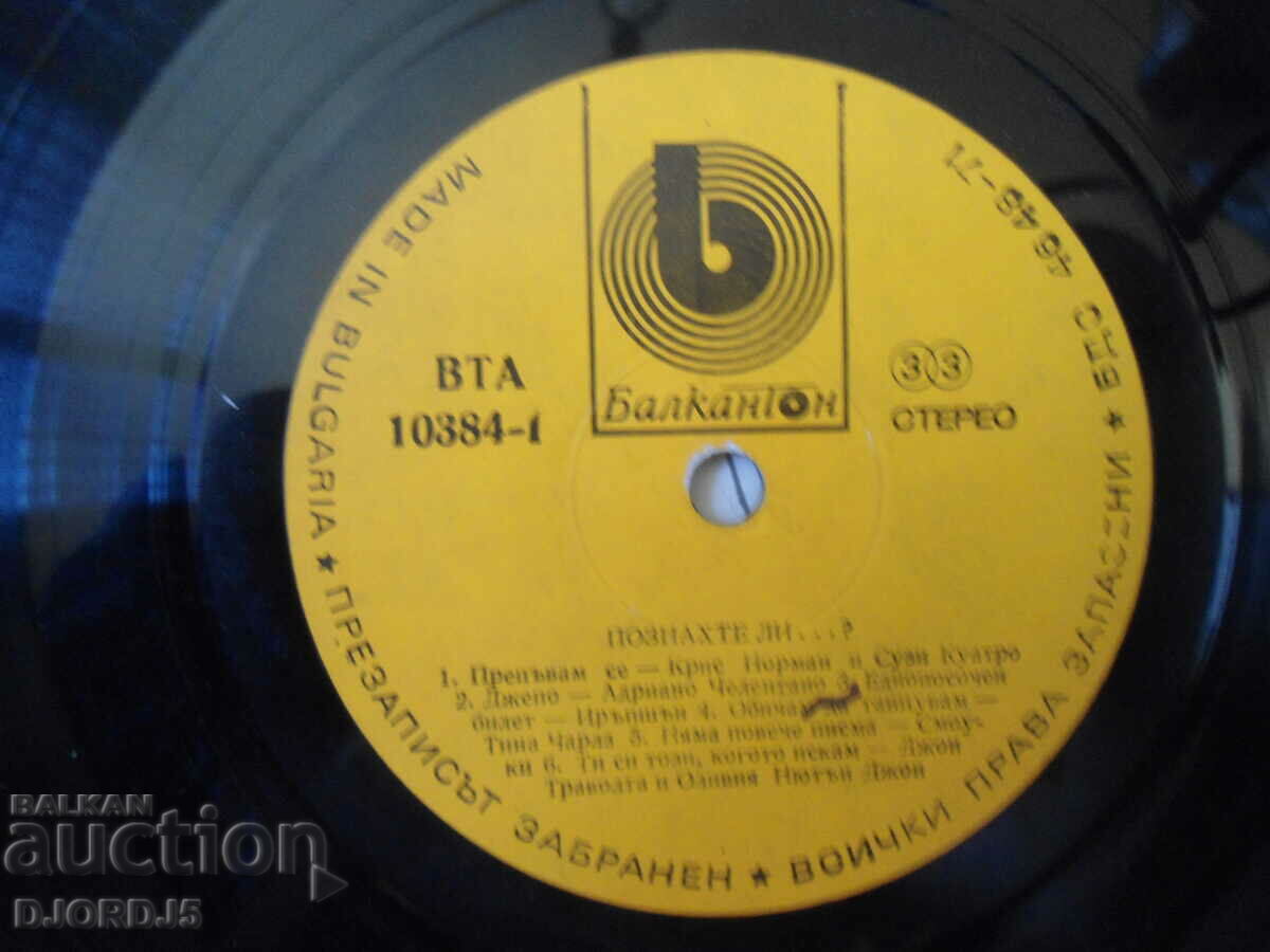 Auction Did you guess..., VTA 10384, gramophone record, large Auction Did you guess..., VTA 10384, gramophone record, large