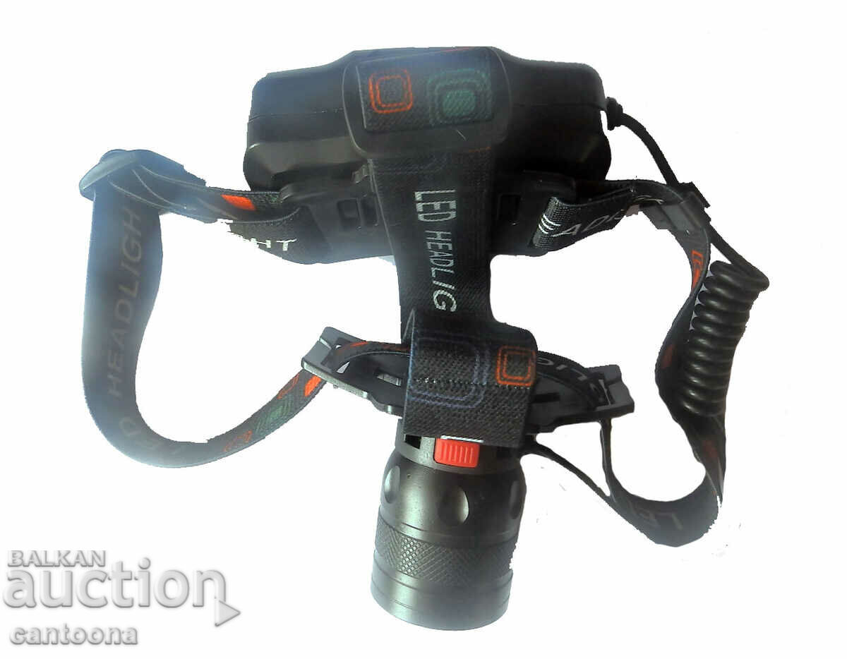 Powerful headlamp with quadruple LED diode - XHP50.2, ZOOM function, USB