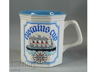 Old Advertising ceramic mug ship steamer