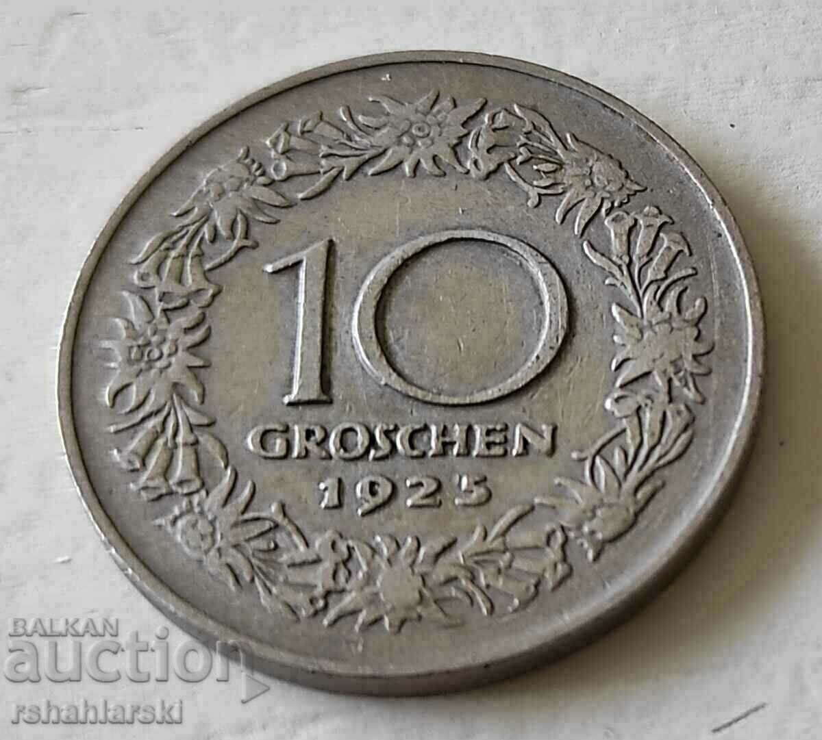 Moneda Austria 10 Grosz, 1925