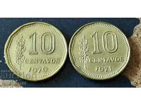 Coins Argentina - 2 pcs. , 1970-1971