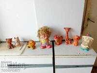 Collection of old rubber toys