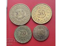 Tunisia-lot 4 coins