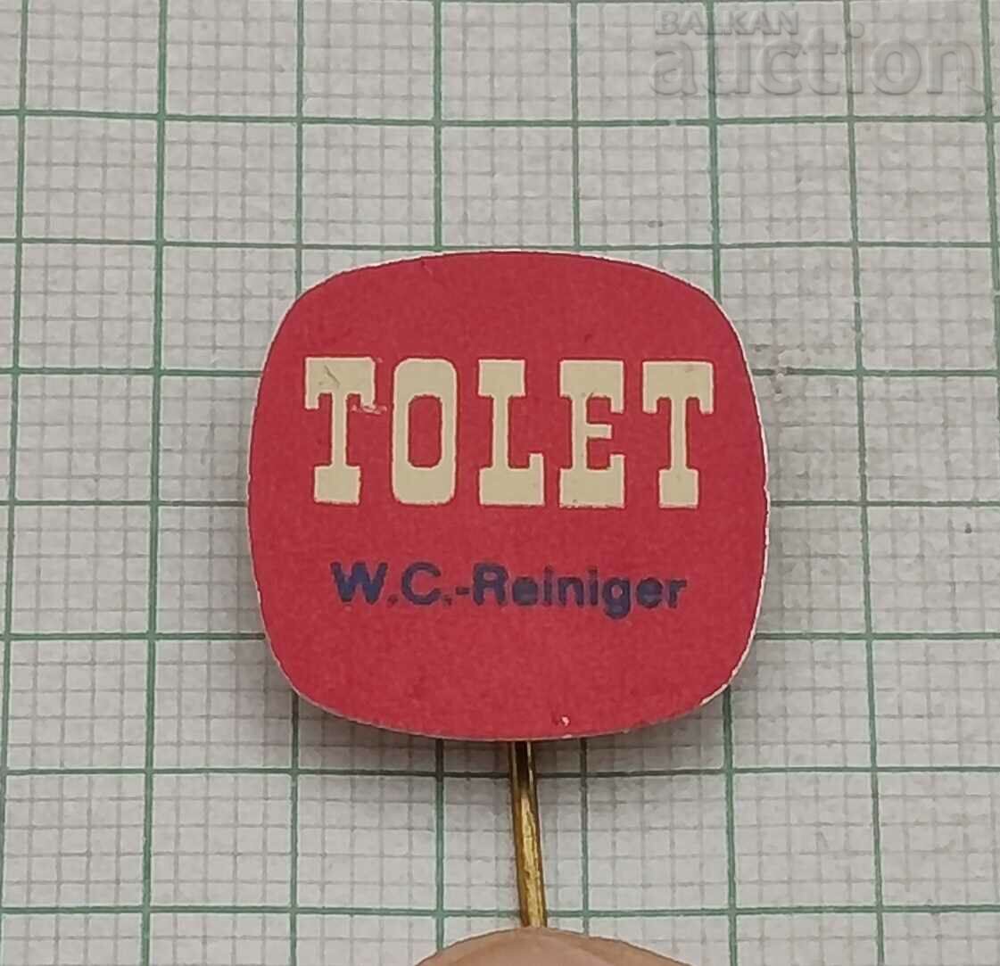 TOLET WC PREPARAT ADVERTISING BADGE