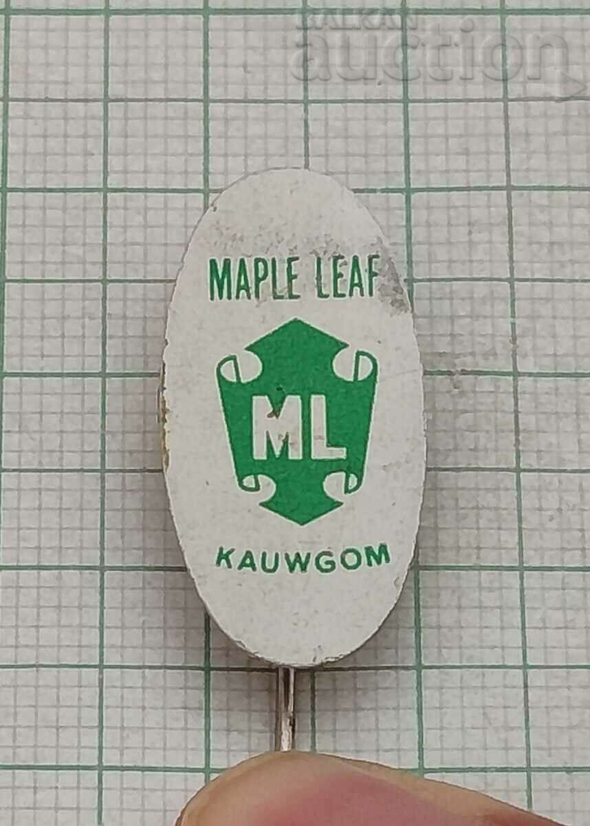 MAPLE LEAF KAUWGOM GUM LOGO BADGE