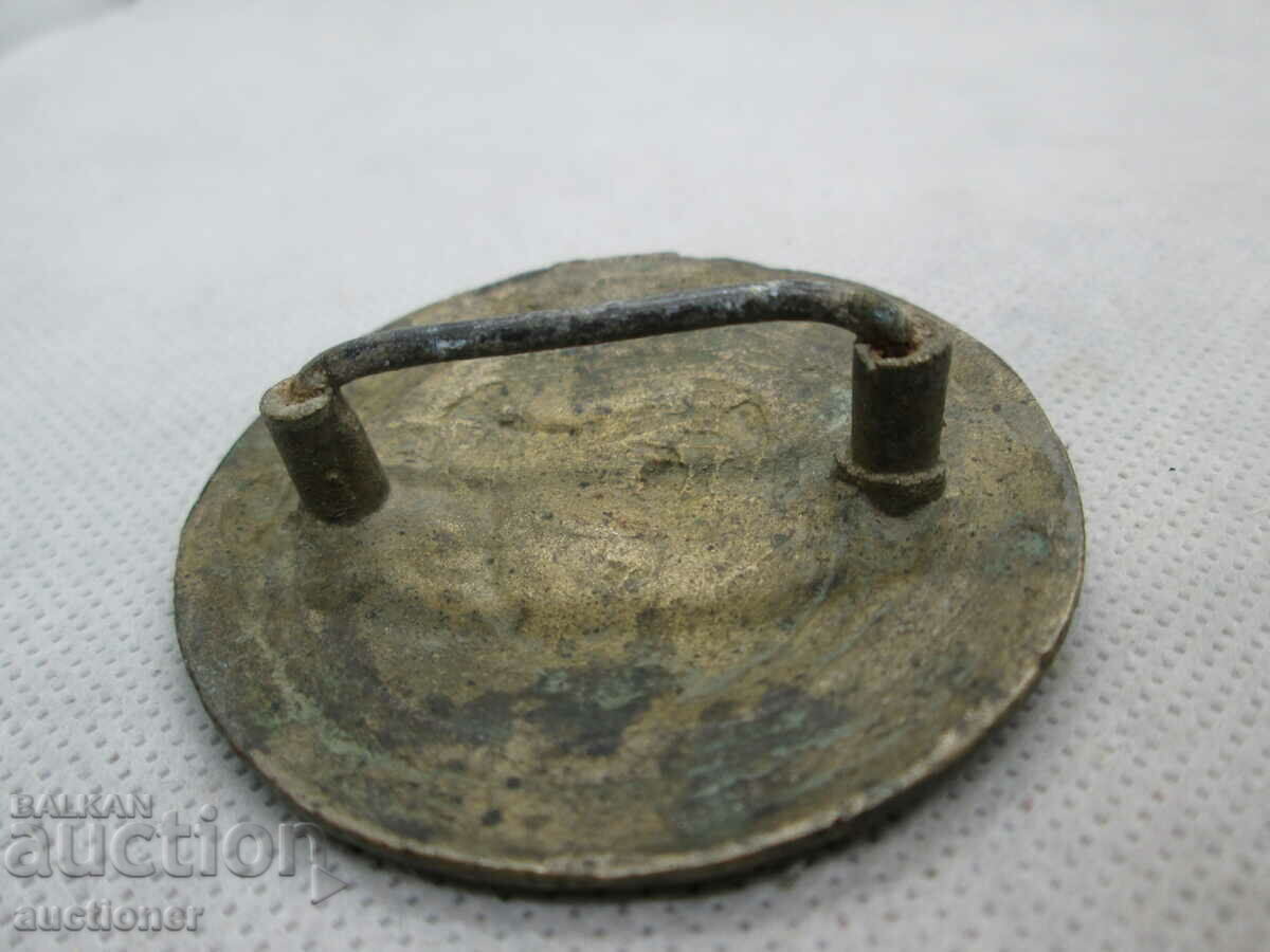 OLD BRASS HORSE HEAD APPLIQUE - 5 OLD BRASS HORSE HEAD APPLIQUE - 5