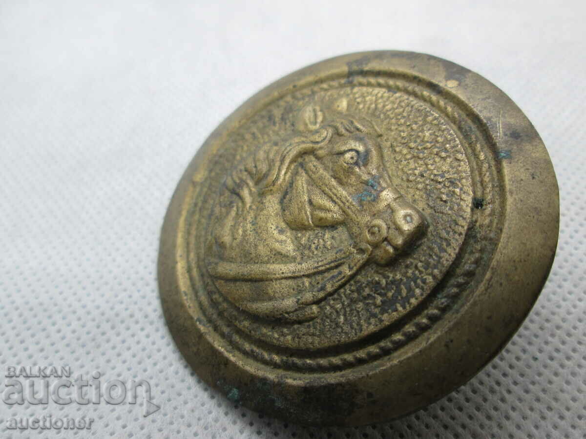 OLD BRASS HORSE HEAD APPLIQUE - 7 OLD BRASS HORSE HEAD APPLIQUE - 7