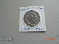 5 lira Turkey -1979 -A large coin