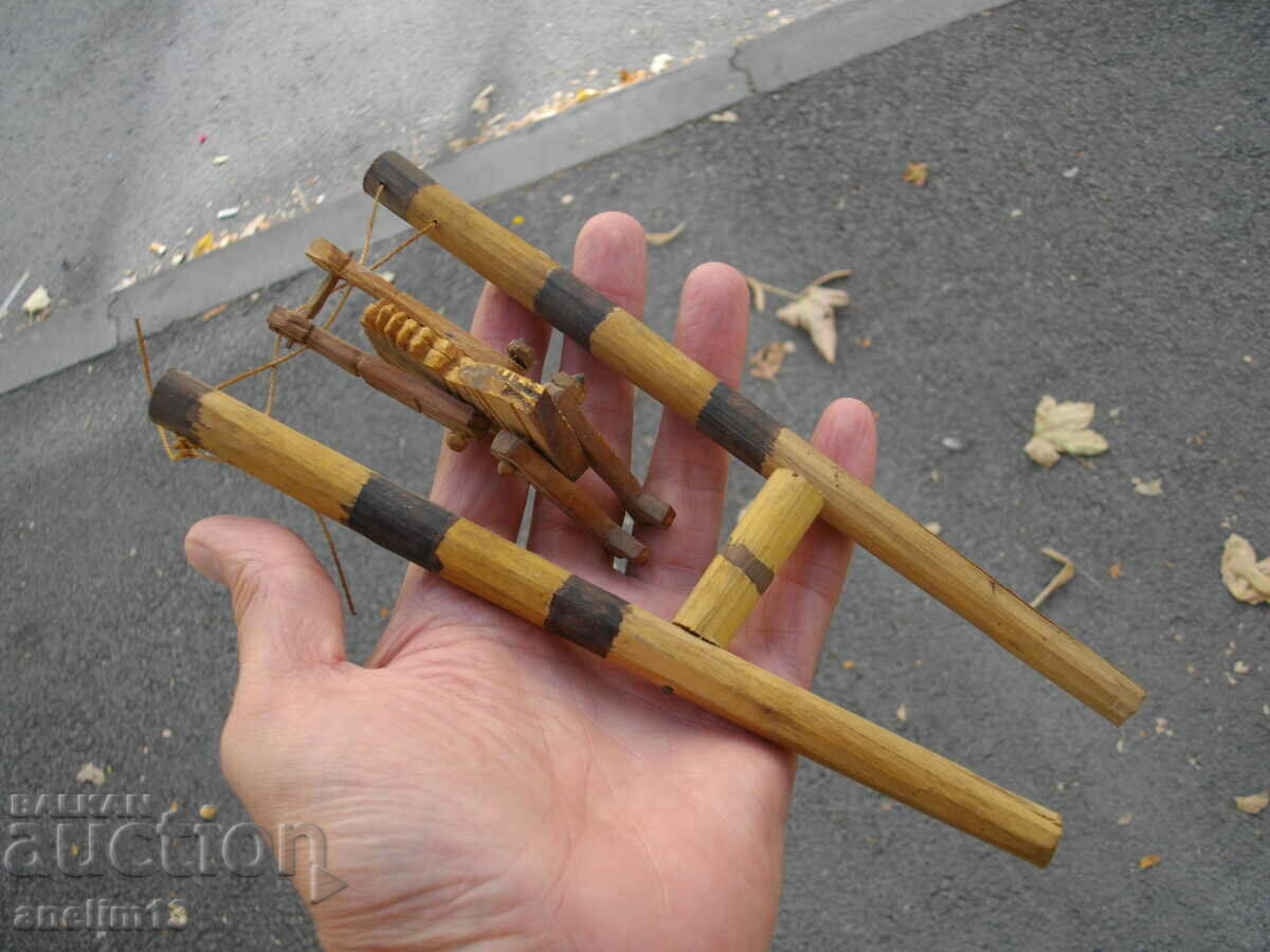 OLD WOODEN TOY GYMNAST - 5 OLD WOODEN TOY GYMNAST - 5