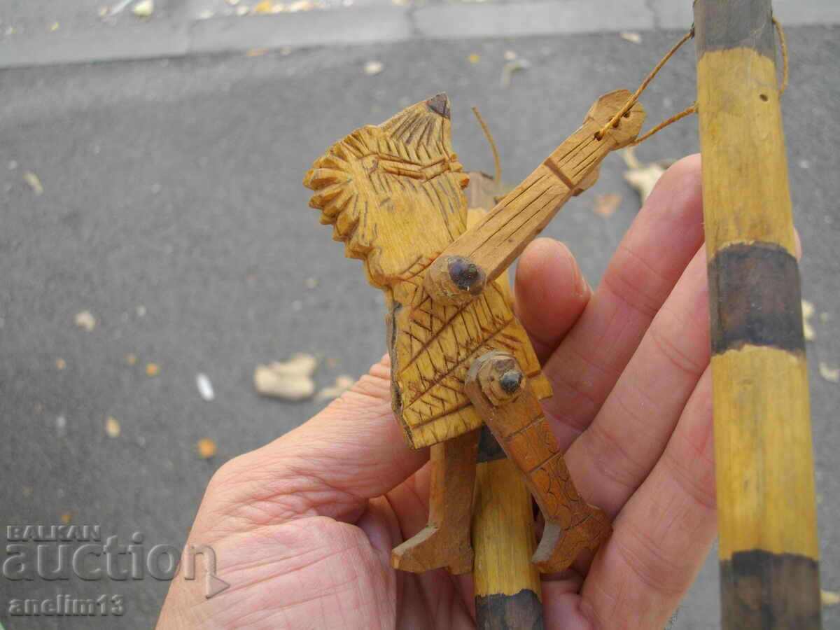 OLD WOODEN TOY GYMNAST - 6 OLD WOODEN TOY GYMNAST - 6