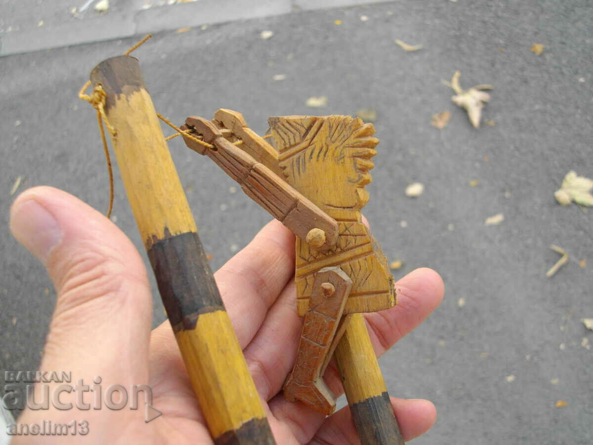 OLD WOODEN TOY GYMNAST - 7 OLD WOODEN TOY GYMNAST - 7