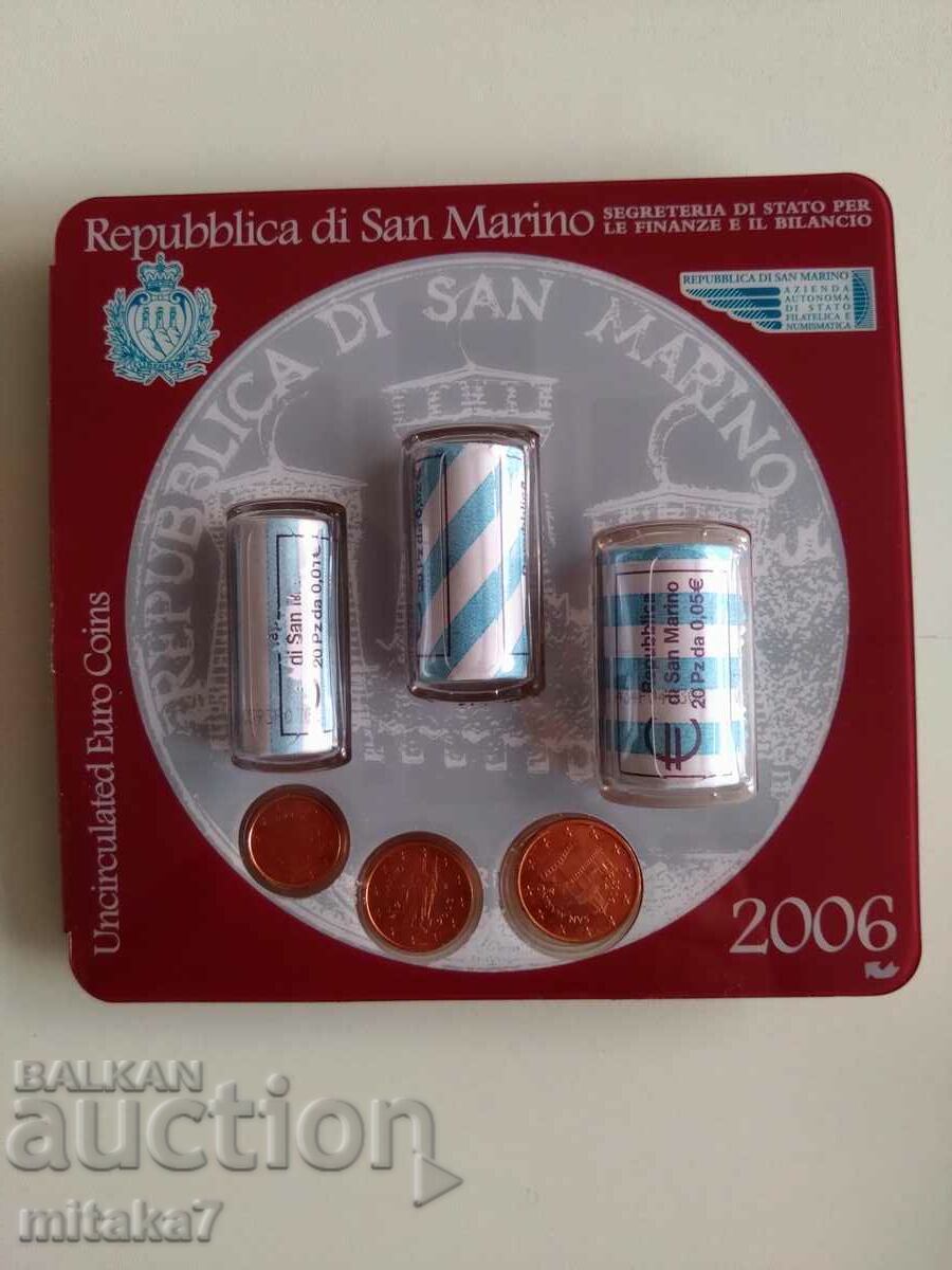 Set of euro coins 2006, San Marino