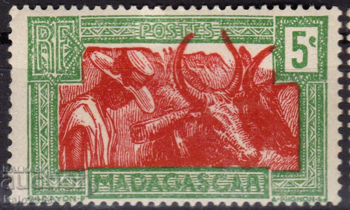 France/Madagascar-1930-Regular-Zebu,MLH