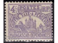 Franța/Madagascar-1908-Pentru suprataxă-Clădirea guvernamentală, MLH