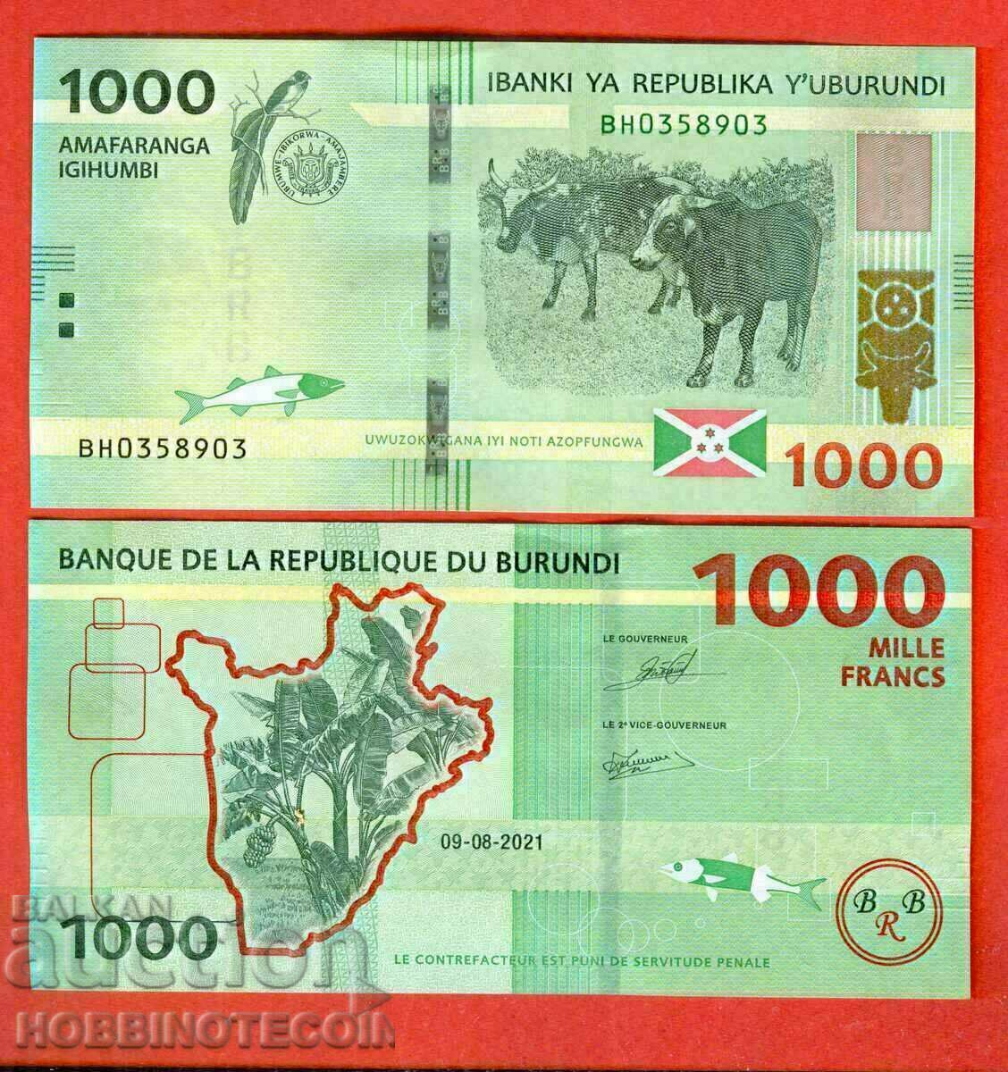 BURUNDI BURUNDI 1000 1000 Franc issue issue 2021 NEW UNC