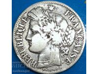 France 2 francs 1873 Ceres silver