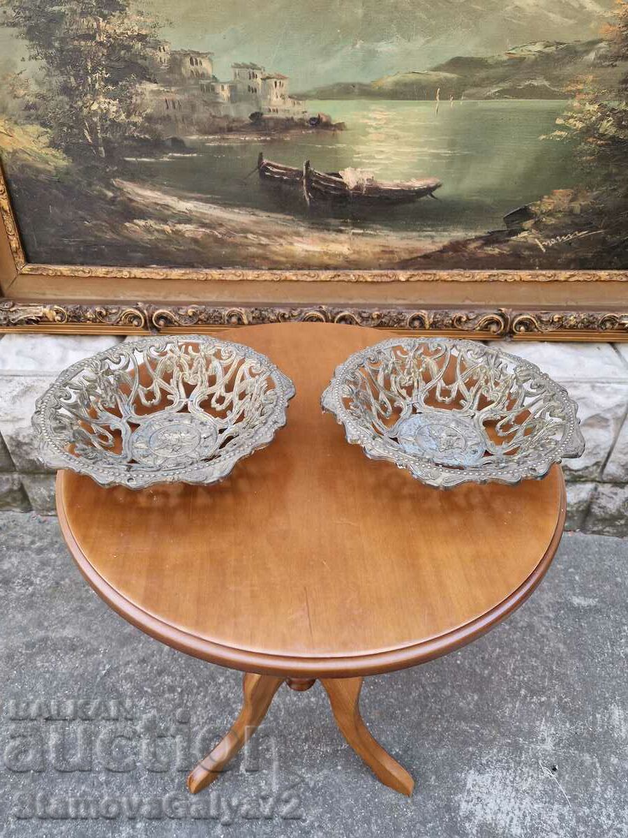 A pair of lovely antique Belgian bowls