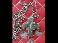 Renaissance silver cross with niello