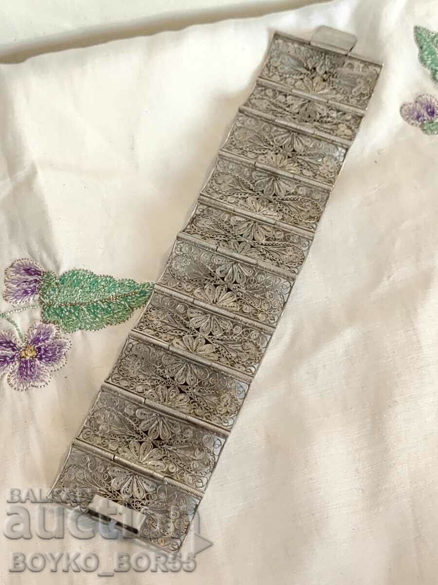 Delivery of Unique Antique Silver Filigree Coral Bracelet Delivery of Unique Antique Silver Filigree Coral Bracelet