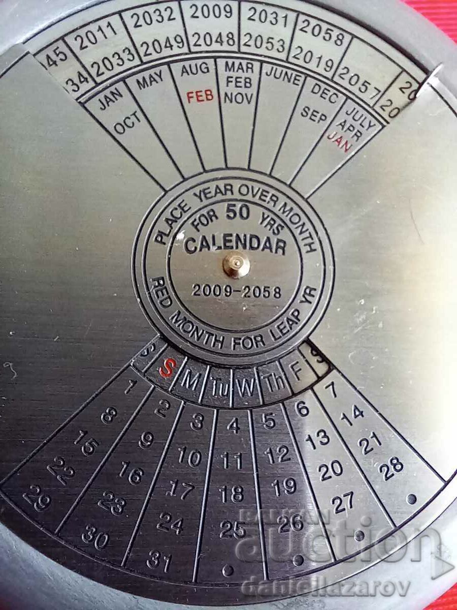 Metal ETERNAL Calendar pentru 50 de ani de acum înainte cu preț € 15.00 | 29.34 BGN