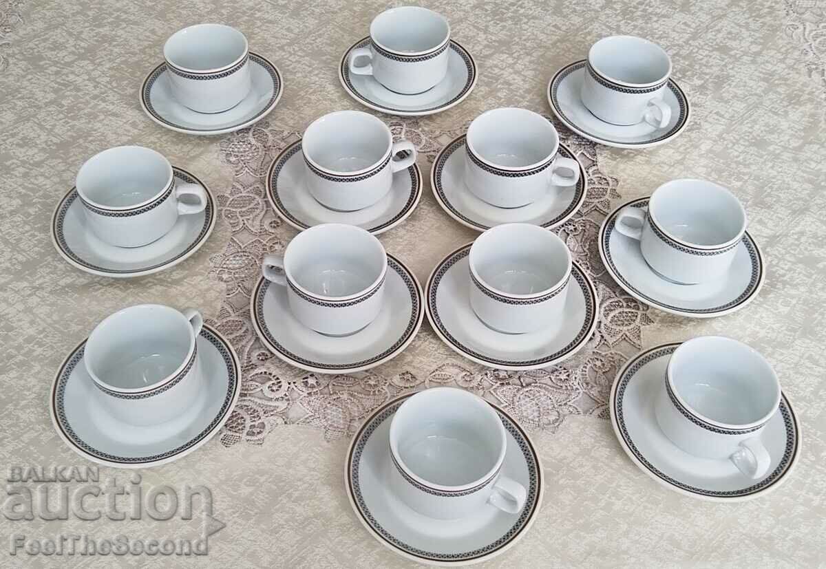 Set of cups and saucers Bavaria Germany 50 Zeh Scherze