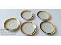 Bulgarian porcelain plates from 1966. with gilding