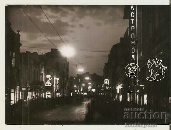 Card Bulgaria Plovdiv Night view 1*