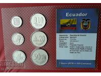 Ecuador-SET 1988-1991 of 6 coins