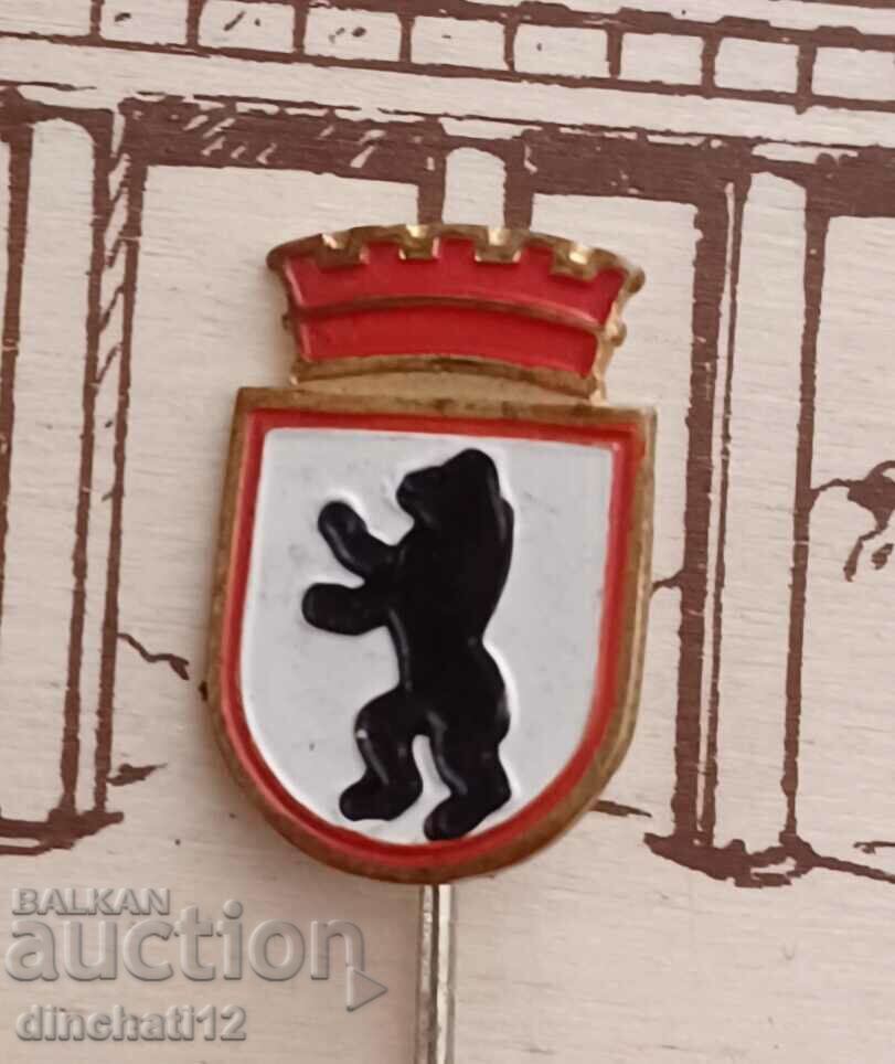 Auction Badge. Coat of arms of Berlin Germany Auction Badge. Coat of arms of Berlin Germany