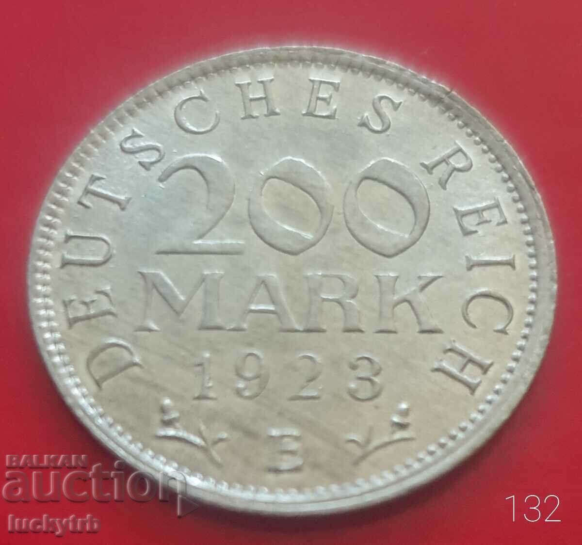 200 de timbre 1923 "E" - Germania