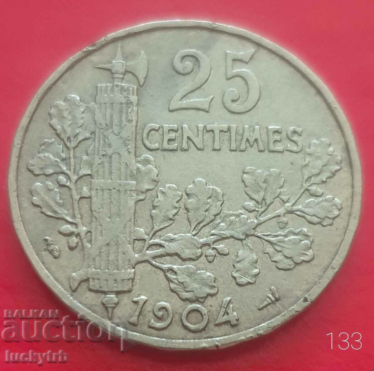 25 centimes 1904 - France