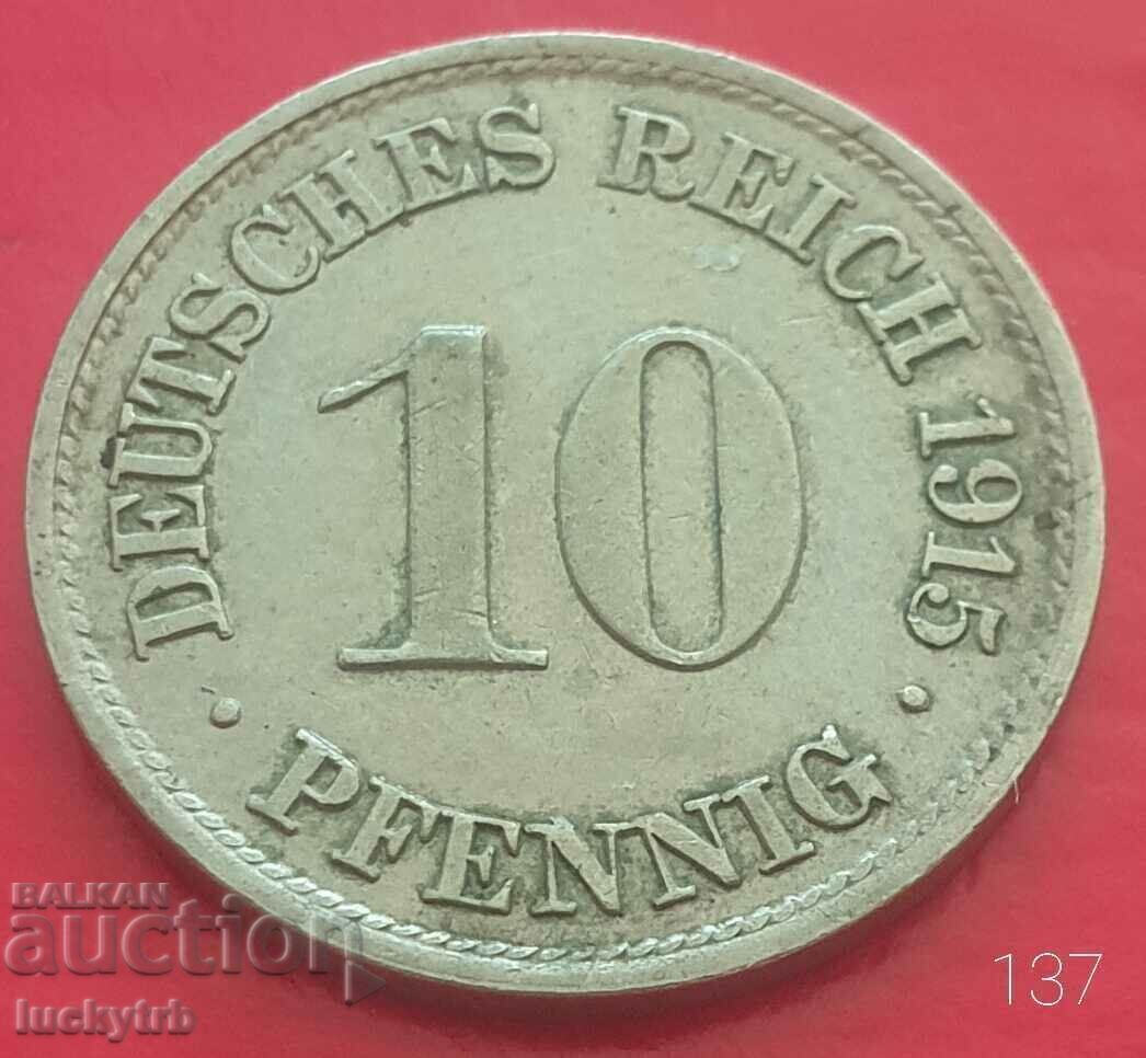 10 Pfennig 1915 "A" - Germany 10 Pfennig 1915 "A" - Germany