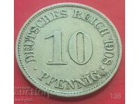 10 Pfennig 1908 "A" - Germania