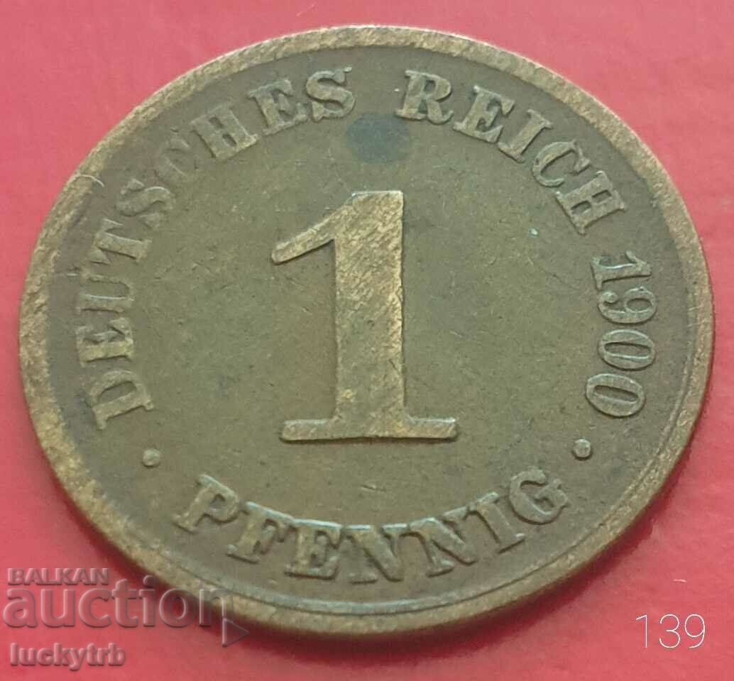 1 pfennig 1900 "A" - Γερμανία