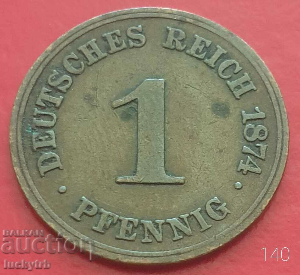 1 pfennig 1874 "C" - Germany