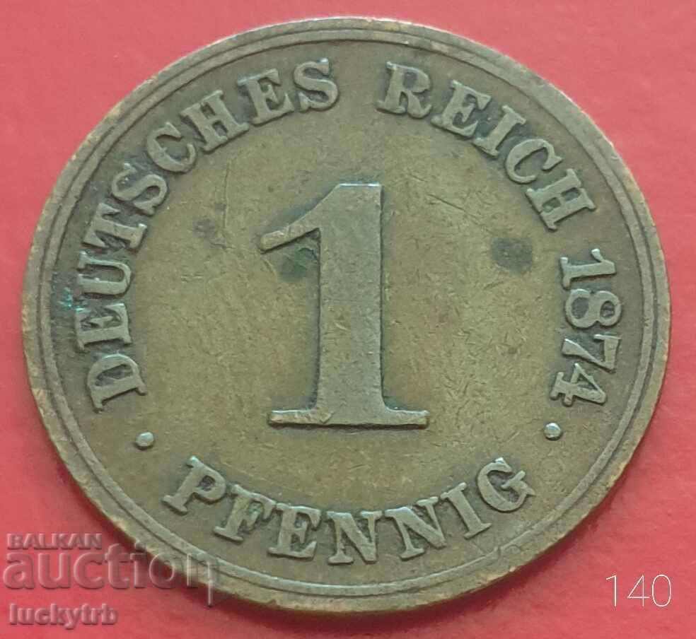 1 pfennig 1874 "C" - Germany 1 pfennig 1874 "C" - Germany