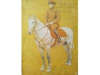 Painting, Soldier, Horse, Cavalryman, 1940s.