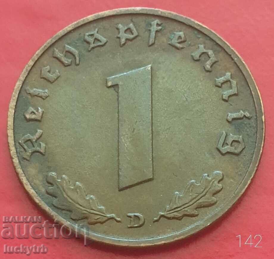 1 pfennig 1938 "D" - Germania