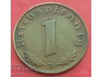 1 pfennig 1938 "D" - Germany