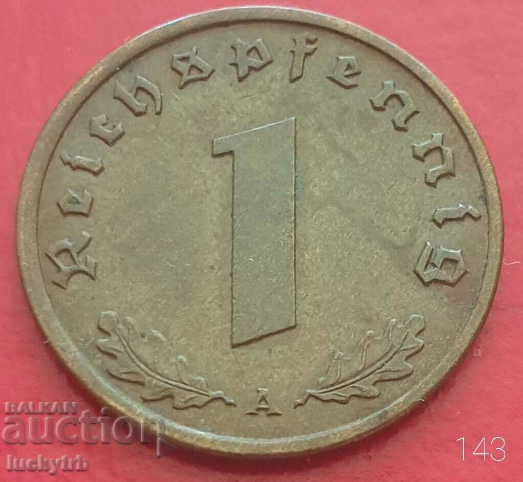 1 pfennig 1939 "A" - Germania