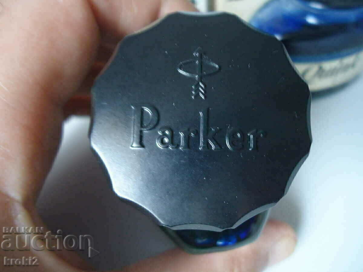 Delivery of Two old Parker Parker ink bottles Delivery of Two old Parker Parker ink bottles