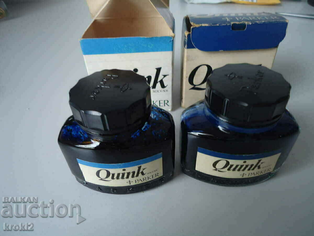 Two old Parker Parker ink bottles Two old Parker Parker ink bottles